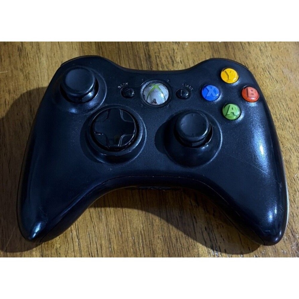🟩 Xbox 360 Wireless Controller – Original Black Edition 🎮⚡✨